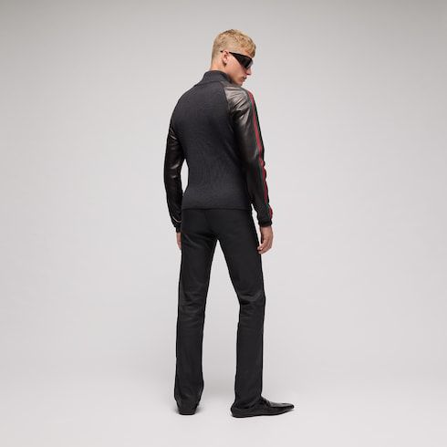 Men's Fine Rib Wool Zip Jacket