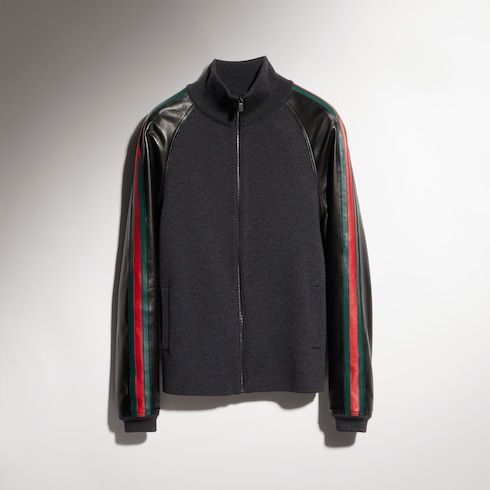 Men's Fine Rib Wool Zip Jacket