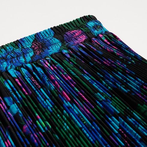 Women's Printed Silk Crêpe de Chine Midi Skirt