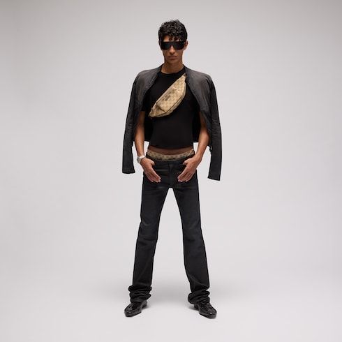 Men's Python Effect Cotton Viscose Blend Jacket
