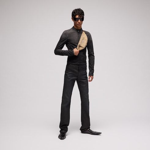 Men's Python Effect Cotton Viscose Blend Jacket