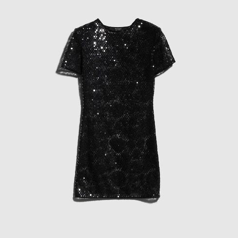 Women's Embroidered Tulle Mini Dress