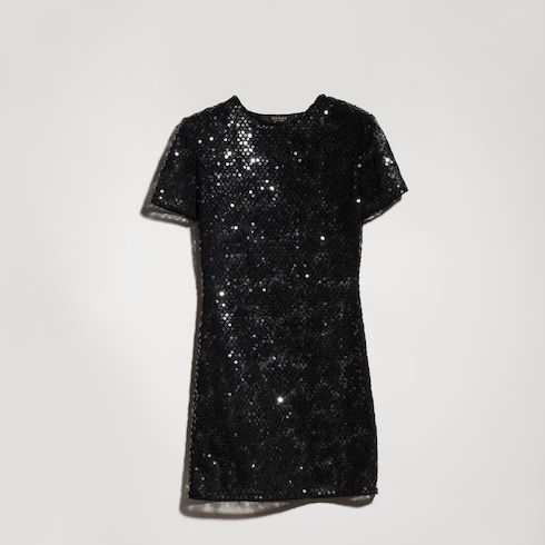 Women's Embroidered Tulle Mini Dress