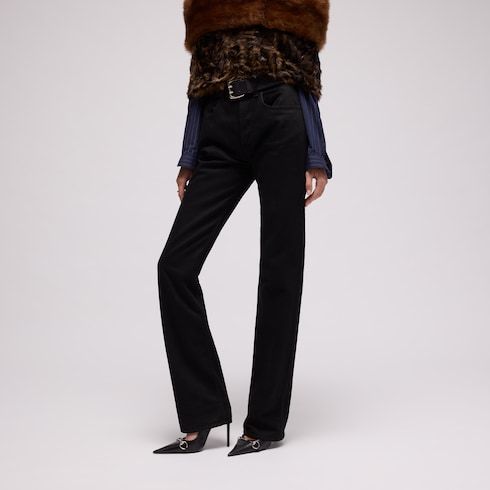 Women's Soft Coated Cotton Denim Pants