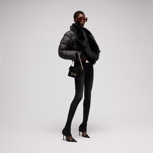 Women's Padded Polyester Shearling Jacket
