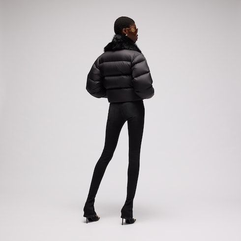 Women's Padded Polyester Shearling Jacket