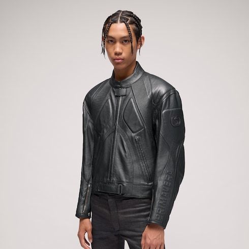 Men's Grainy Laminated Bull Leather Jacket