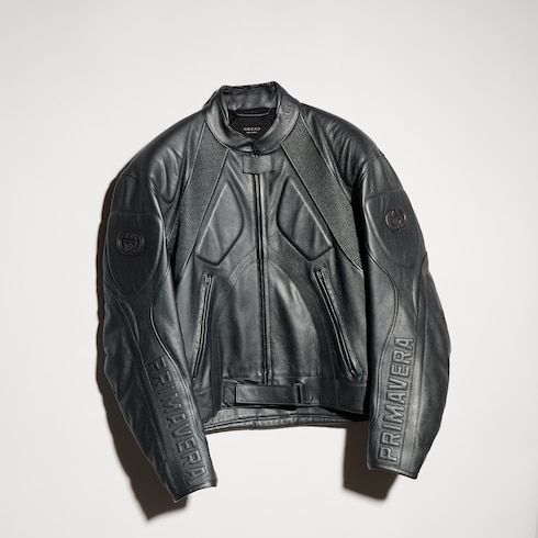 Men's Grainy Laminated Bull Leather Jacket