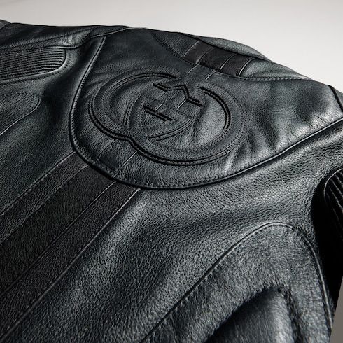 Men's Grainy Laminated Bull Leather Jacket