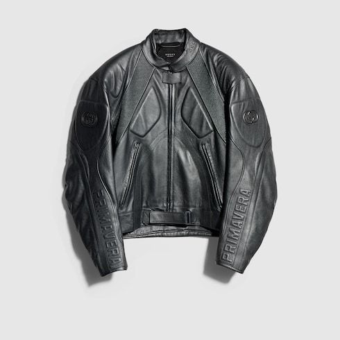 Men's Grainy Laminated Bull Leather Jacket