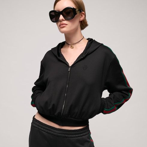 Women's Stretch Cotton Jersey Zip Jacket