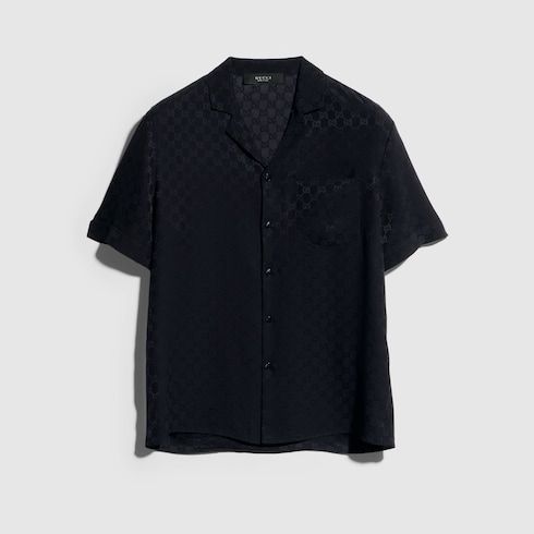 Men's Silk Jacquard Bowling Shirt