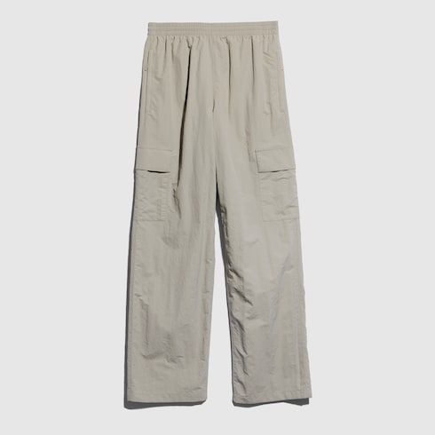Men's Froissé Nylon Faille Cargo Pants