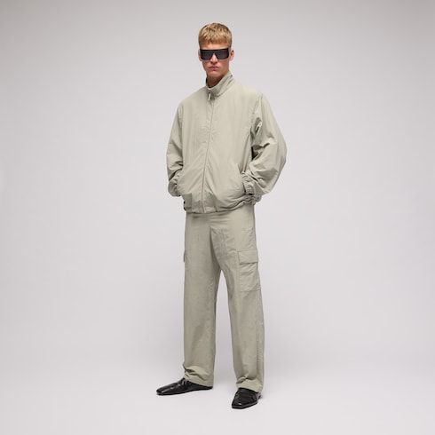 Men's Froissé Nylon Faille Cargo Pants