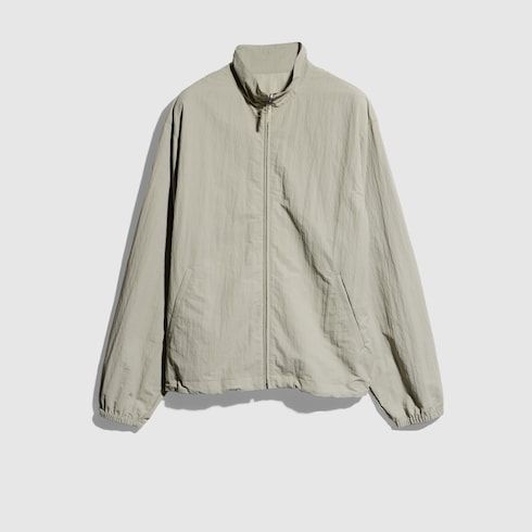 Men's Froissé Nylon Faille Zip Jacket