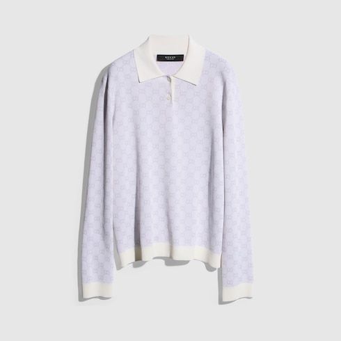 Women's Fine Knit Viscose GG Jacquard Sweater