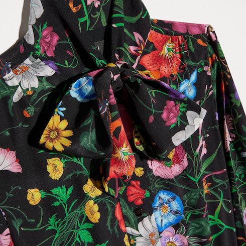 Women's Printed Silk Crêpe de Chine Dress