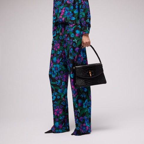 Women's Printed Silk Crêpe Leisure Pants