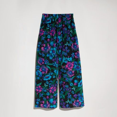 Women's Printed Silk Crêpe Leisure Pants