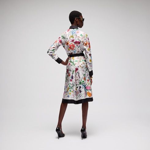 Women's Printed Silk Twill Shirt