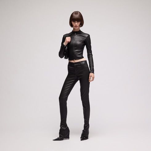 Women's Lightweight Stretch Leather Jacket