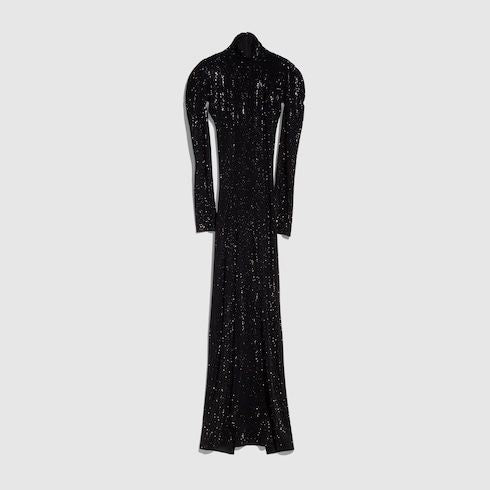 Women's Stretch Nylon Jersey Crystal Dress