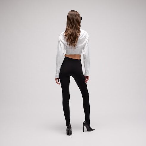 Women's Cropped Cotton Poplin Shirt