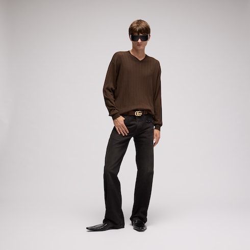 Men's Cut Double G Marmont Belt