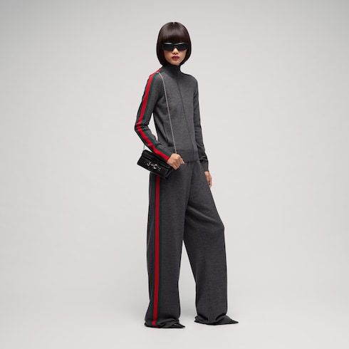 Women's Fine Wool Web Zip Jacket