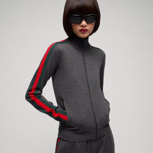 Women's Fine Wool Web Zip Jacket