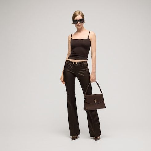 Women's Thin Horsebit Buckle Leather Belt