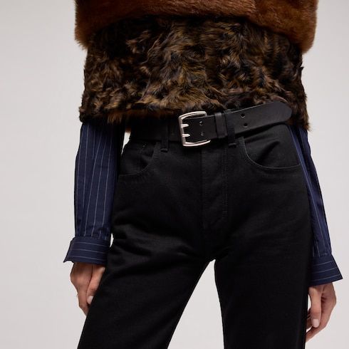 Men's Double Prong Leather Belt