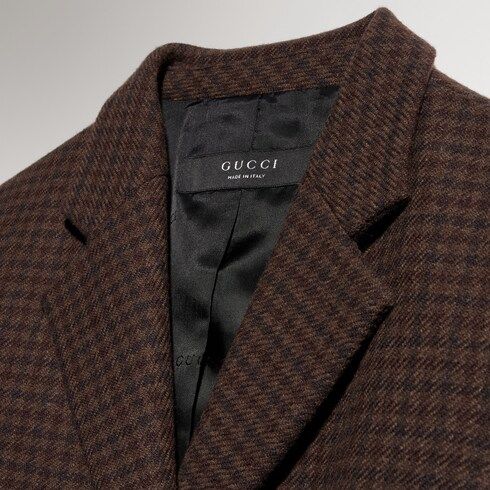 Women's Gingham Wool Jacket