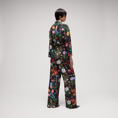 Women's Printed Silk Crêpe de Chine Shirt
