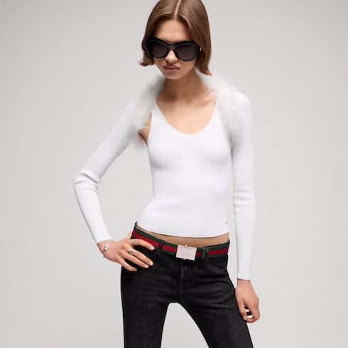Women's Rib Viscose Tank Top with Cardigan