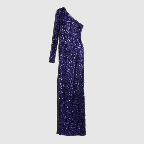 Women's Embroidered Silk Georgette Long Dress
