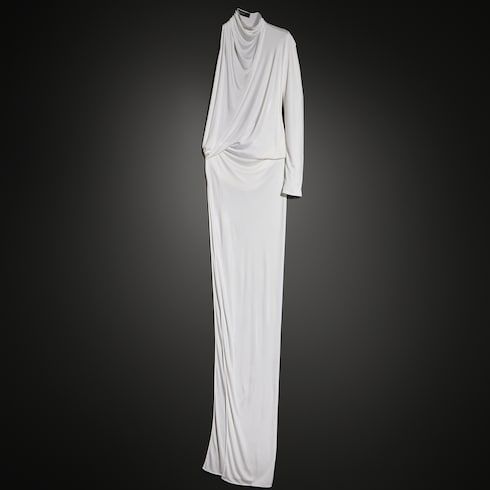 Women's Viscose Jersey Draped Long Dress