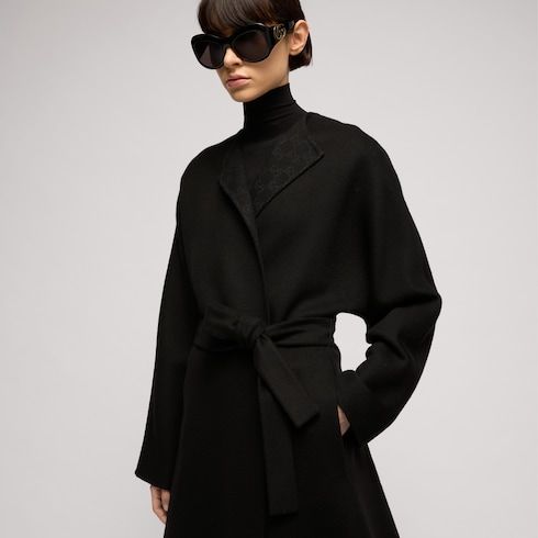Women's Wool Silk Long Coat