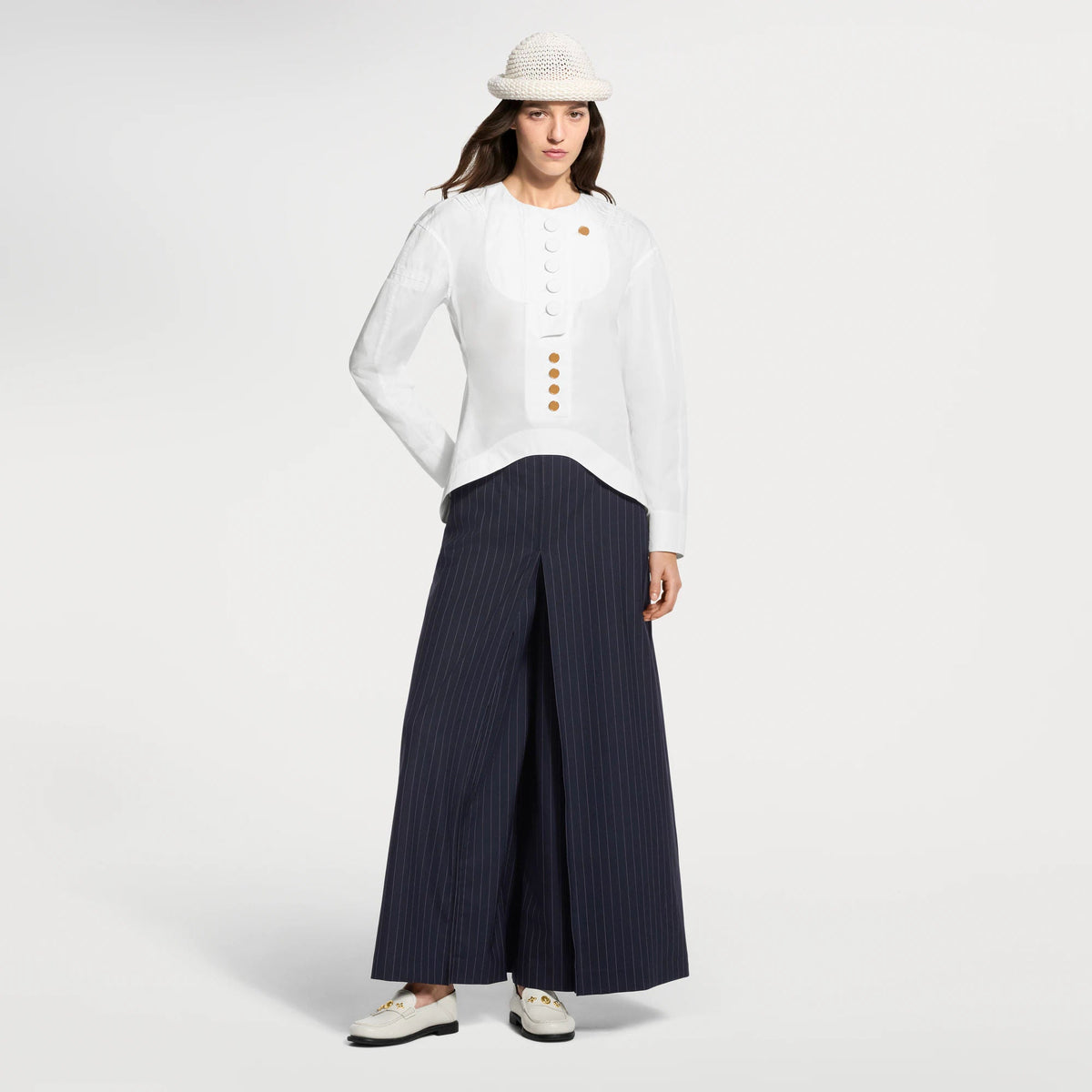 Women's Asymmetrical Bib Blouse