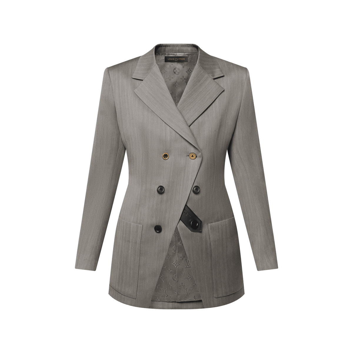 Women's Asymmetrical Double-Breasted Wool Blazer