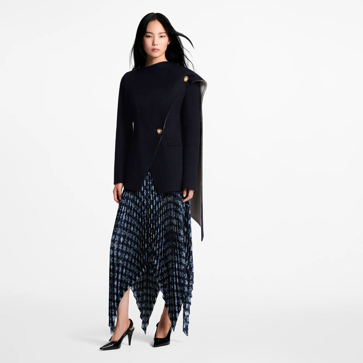 Women's Asymmetrical Scarf Jacket