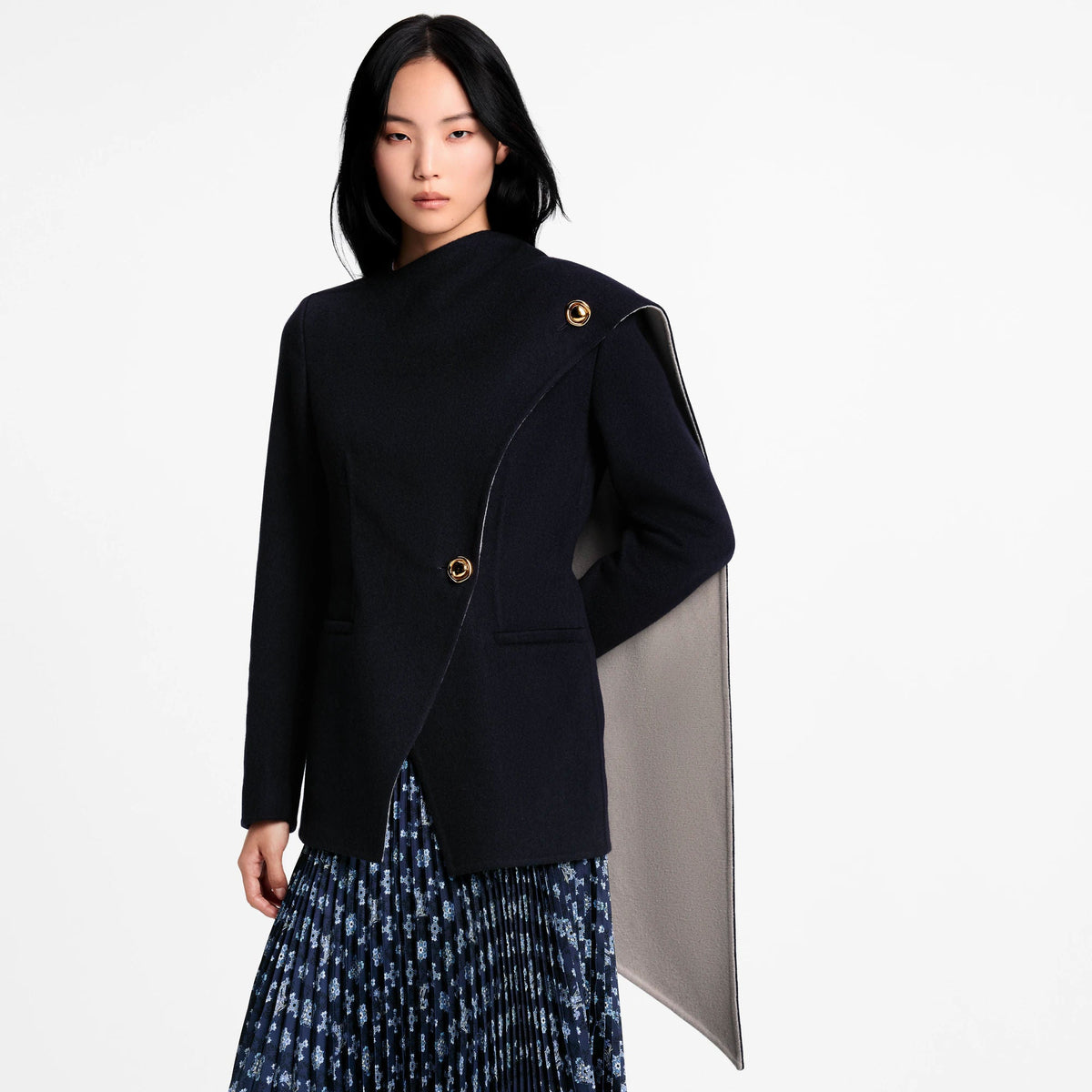 Women's Asymmetrical Scarf Jacket