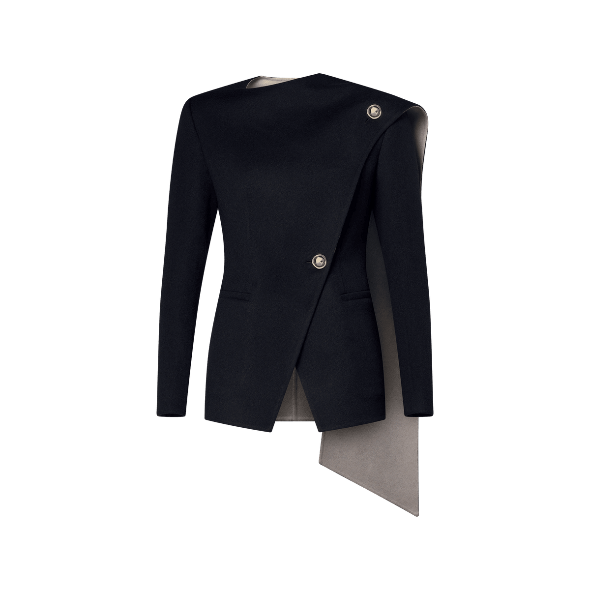 Women's Asymmetrical Scarf Jacket