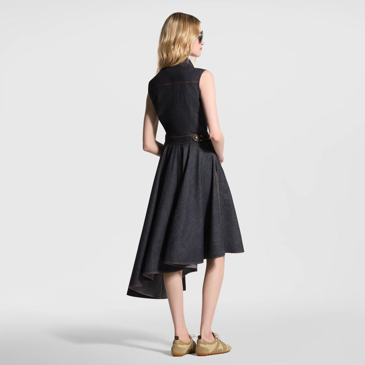 Women's Asymmetrical Denim Shirt Dress