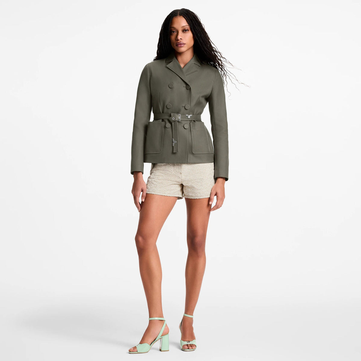 Women's Belted Double-Breasted Jacket