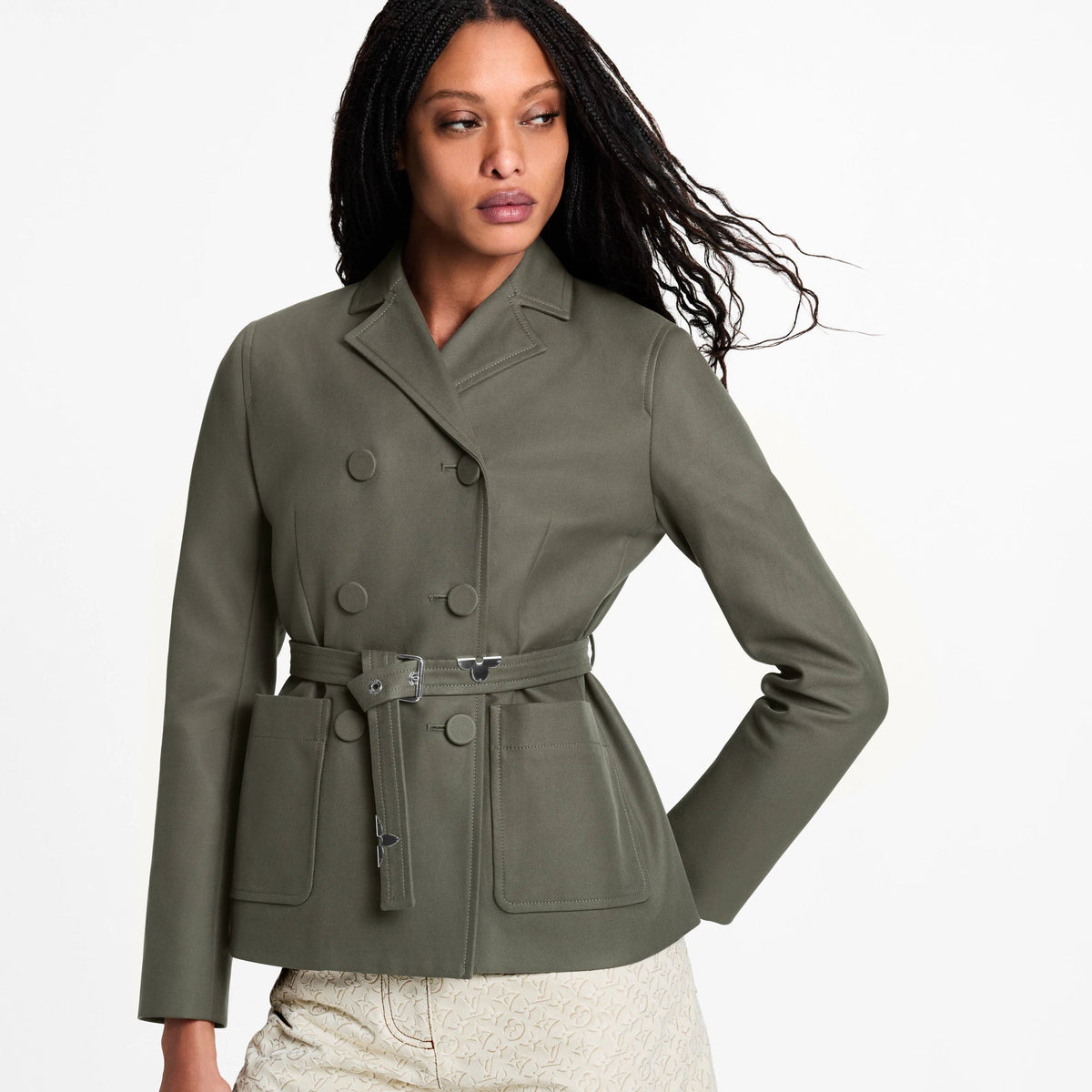 Women's Belted Double-Breasted Jacket