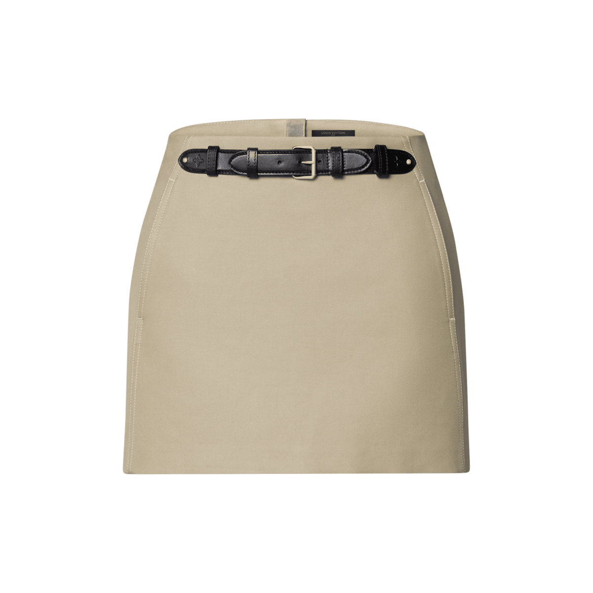 Women's Belt Front Cotton Mini Skirt