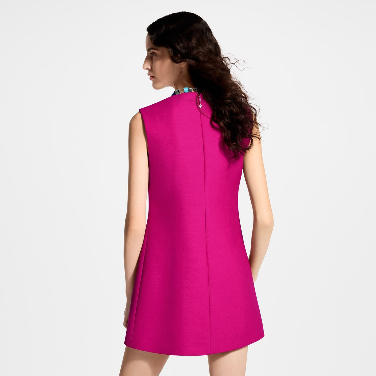 Women's Bow Detail Wool Silk Mini Dress