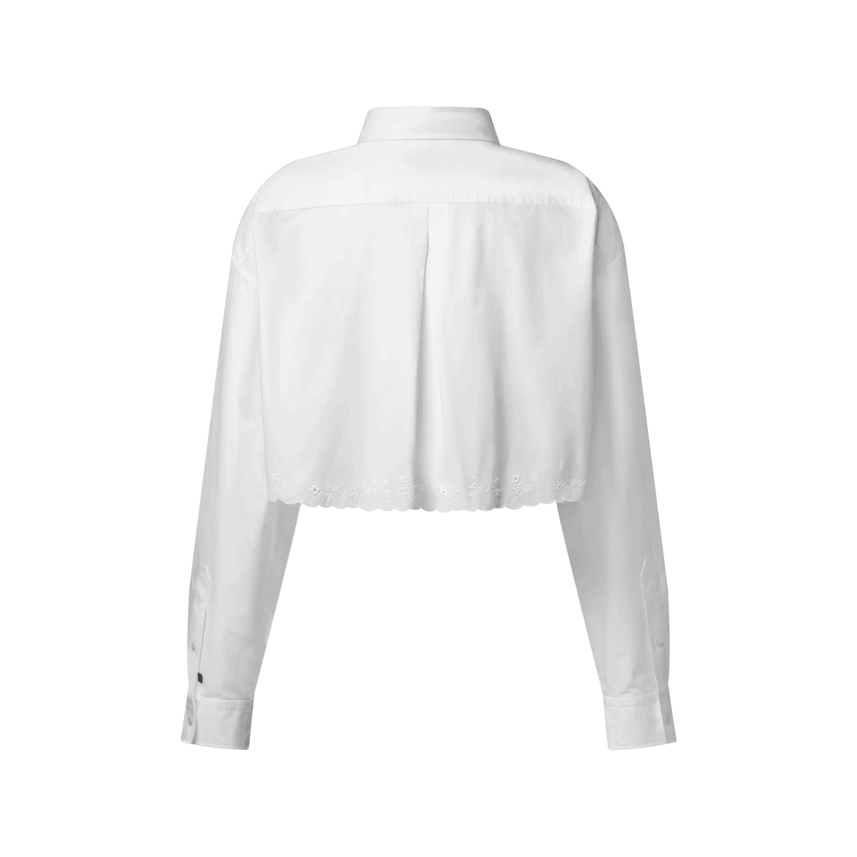 Women's Broderie Trim Cropped Shirt