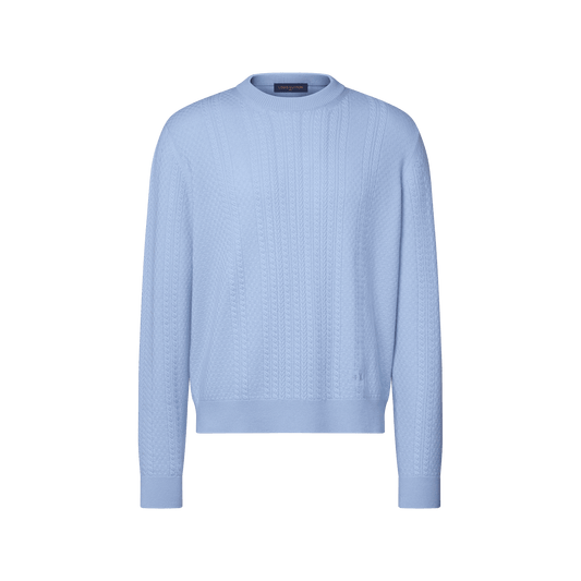 Men's Cable Knit Wool-Cashmere Crewneck